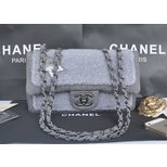 Chanel Dallas fashion show denim lamb wools small flap bag