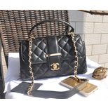 Chanel Quilting leather top handle flap bag