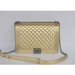 Chanel Ley Boy Quilting Lambskin Leather Flap Bag