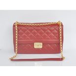 Chanel Dark red lamb skin leather flap bag