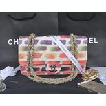 Chanel Canvas color combo small flap bag