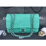 Chanel leather stripe star quilting flap bag