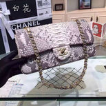 Chanel Real python leather flap bag