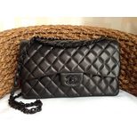 Chanel Lamb skin leather original hardware flap bag