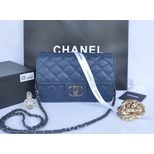 Chanel Dark blue original leather flap bag