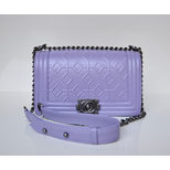 Chanel Lavender Color Leather Flap Shoulder Chain Bag