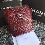 Chanel Calfskin backpack embellished with a CC signature