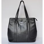 Chanel Black Lamb Skin Leather Tote