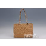 Chanel Quilting double chain tote bag Ball Skin Leather