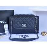 Chanel Caviar leather flap chain tote bag