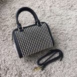 Christian Louboutin Rivets leather handle bag with shoulder strap