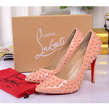 Christian Louboutin Patent leather rivet point head pump