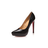 Christian Louboutin Black patent leather platform pointed head pump