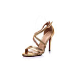 Christian Louboutin Golden metallic crack leather pump sandal