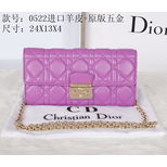 Dior leather metal chain clutch