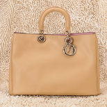 Dior Diorissimo Beige Nappa Leather Handle Bag