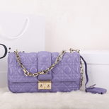 Dior Quilting leather metal chain shoulder bag