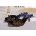 Fendi fabric pump slipper