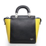 Givenchy Black & Yellow leather handle bag