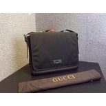 Gucci Black fabric messenger bag