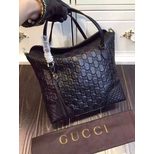 Gucci GG embossed leather hobo shoulder bag