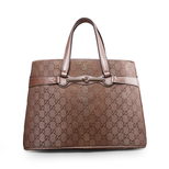 Gucci Fabric with leather trim handle bag