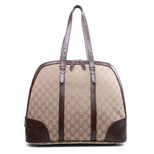 Gucci Nice Microguccisima fabric with leather trim tote Bag