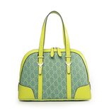 Gucci Green denim zipper tote