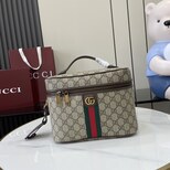 Gucci Ophidia Top handle Cosmetic Case GG Coated canvas