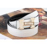 Hermes Gold Metal H White&Black croco Belt