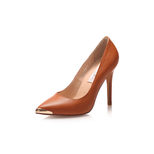 Jimmy Choo Orange leather pointed head pump