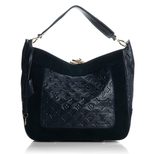 Louis Vuitton Embossed Leather with Suede Shoulder Bag