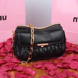 MIU MIU Original quilting lamb skin leather flap chain bag