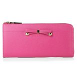 Prada Rose Pink Saffiano Leather Bowknot Wallet