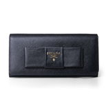 Prada Saffiano Leather Bow-tie Wallet