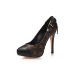 Louis Vuitton Monogram Canvas Black Toe Pump