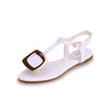 Roger Vivier White Patent Leather Flip Flops Flat Sandal