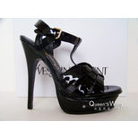 YSL Black Patent Sandal