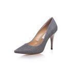 Jimmy Choo Pewter fabric pointed head pump