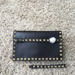 Valentino leather rockstud clutch