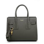 YSL Gray leather handle bag