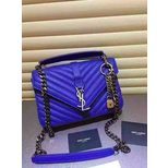 YSL V quilting leather chain strap flap bag
