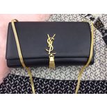 YSL Leather chain tassel flap bag