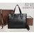 Black woven edge tote