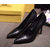 Burberry Black snake pattern leather point head pump