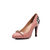 Pink leather pump