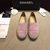 pink suede leather espadrilles loafers