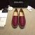 Chanel red lambskin leather espadrilles loafers