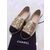 Chanel gold lizard pattern leather espadrilles loafers