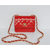 Red Patent Leather Turn Lock Chain Shoulder Bag